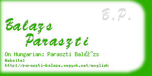 balazs paraszti business card